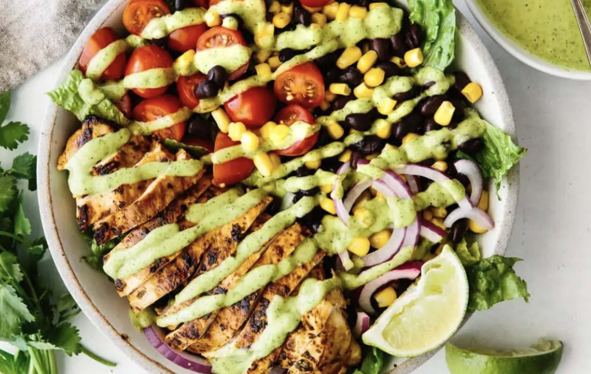 Southwest Chicken Thigh Bowl with Sweet Potato, Red Onion, Cilantro, and Bell Peppers (GF/DF)