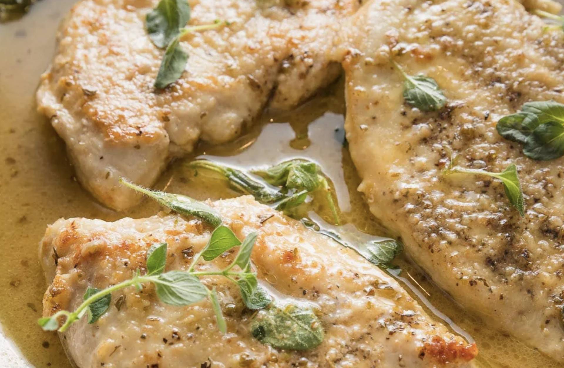 Grilled Chicken Oreganata with Lemon Pasta and Zucchini