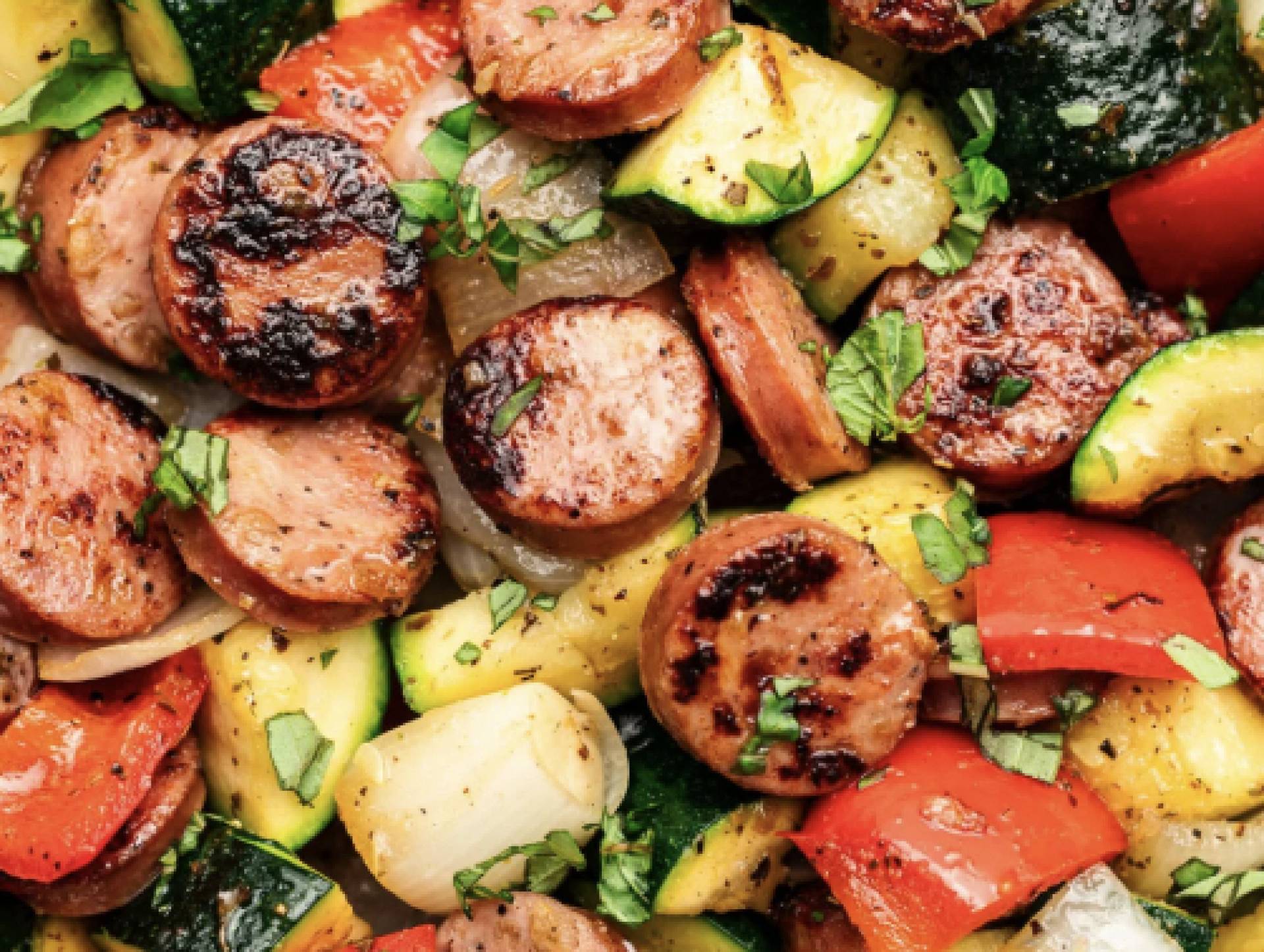 Low-Carb Sun-Dried Tomato Sausage Bowl with Spinach & Roasted Tomatoes (GF)