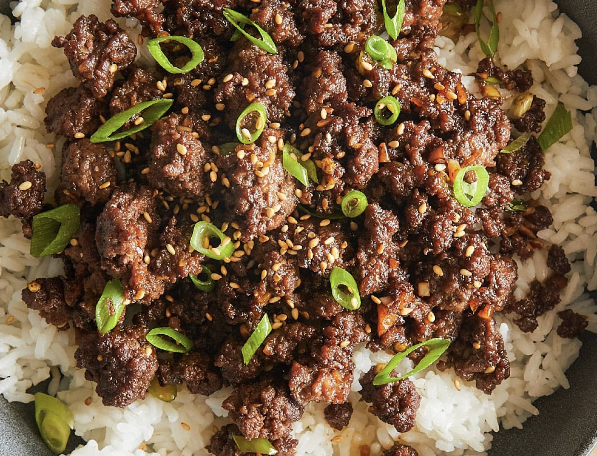 Korean Grass Fed Beef Bowl with Cucumbers and Carrots (GF/DF)