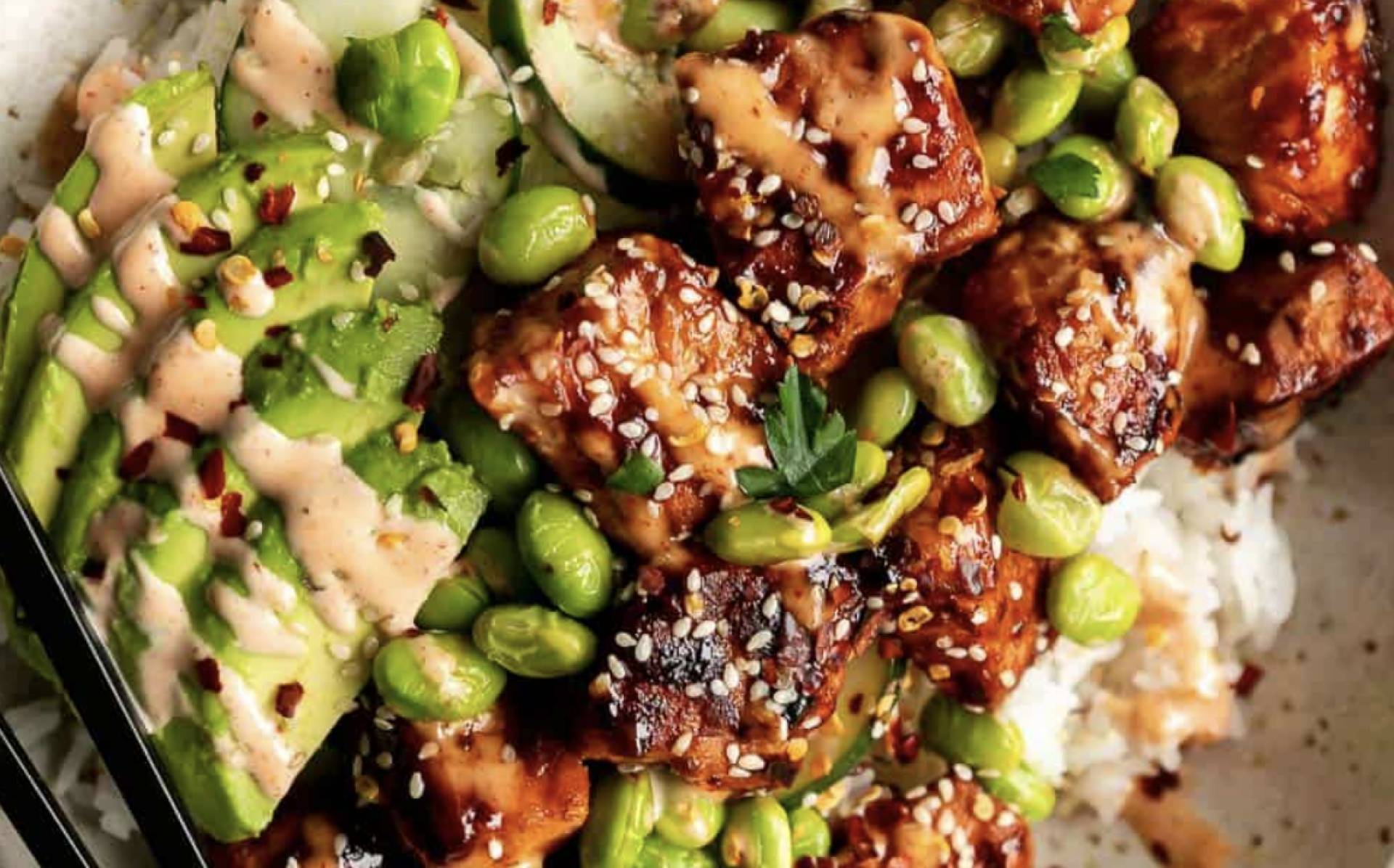 Honey Sriracha Salmon Bowls (GF/DF)