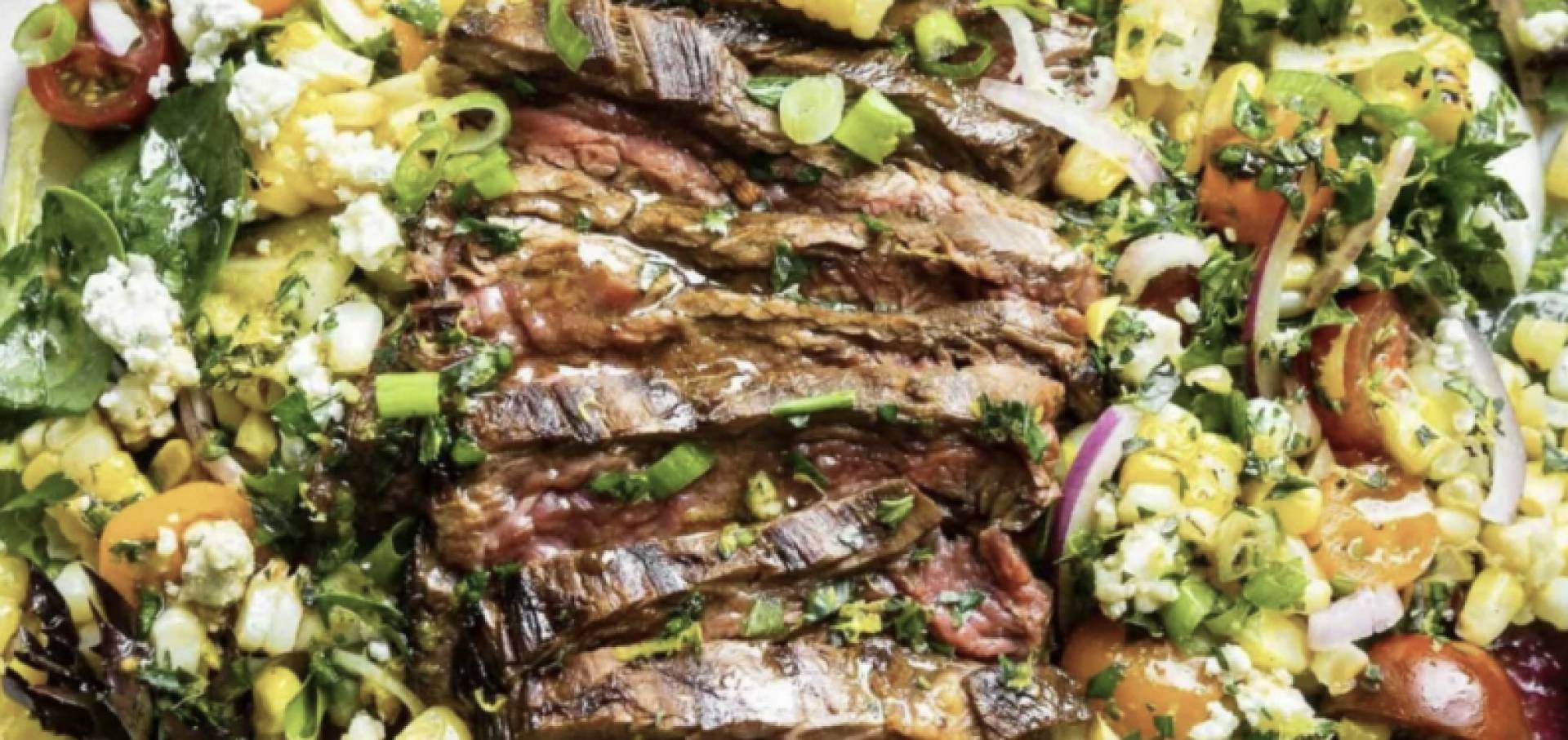 Grass Fed Steak Chimichurri Sweet Corn Salad (GF/DF)