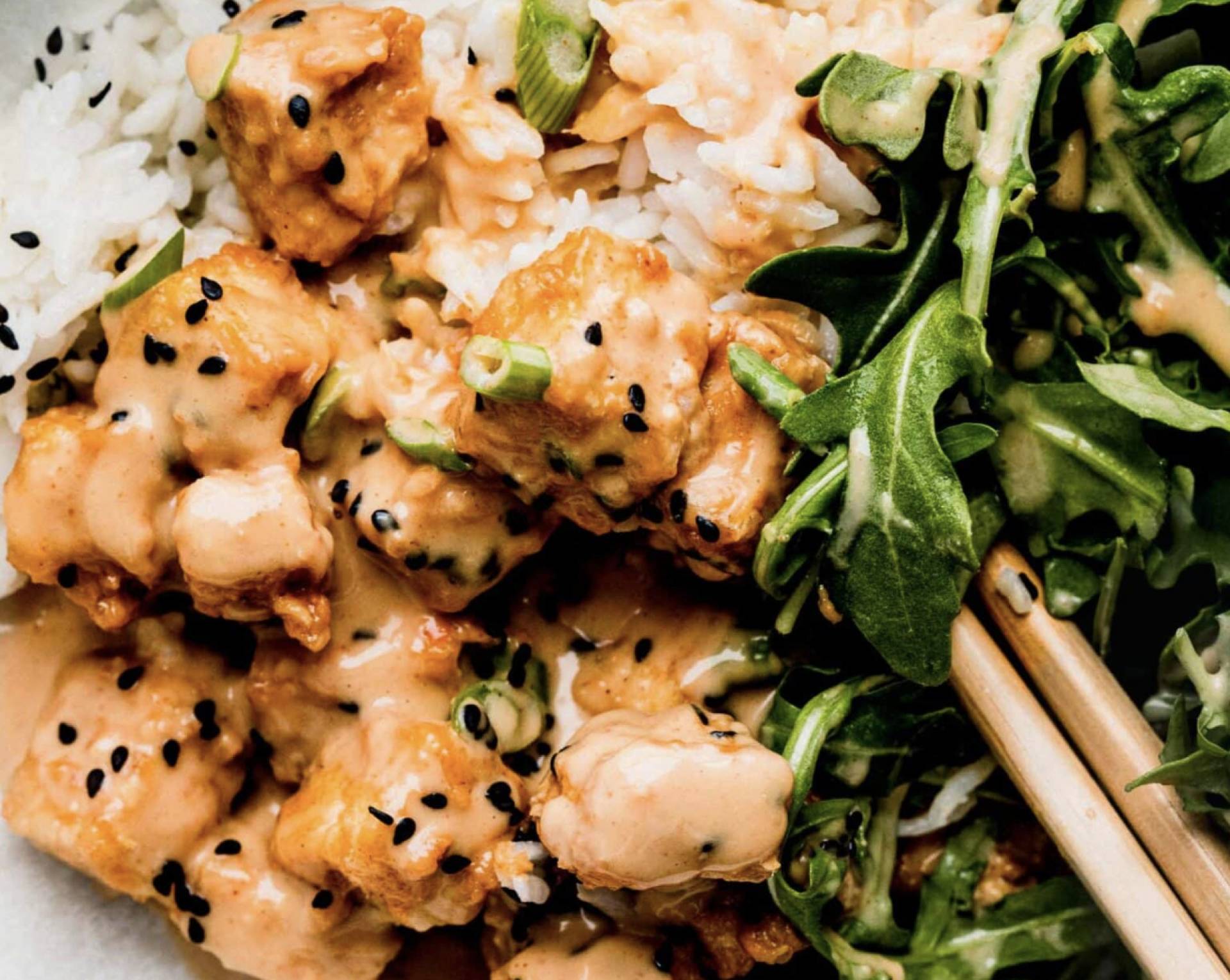 (GF/DF/Veg) Peanut Lime Tofu Bowl with Creamy Coconut Rice