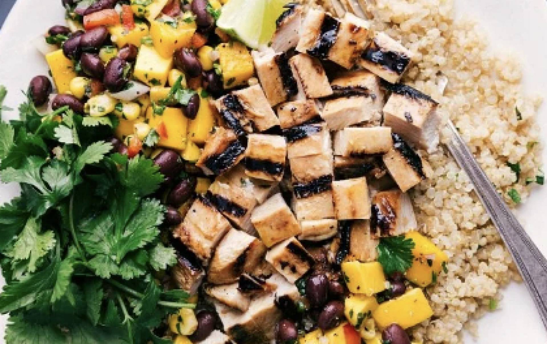 Cali Fit Cucumber Mango Pico Chicken Quinoa Bowl