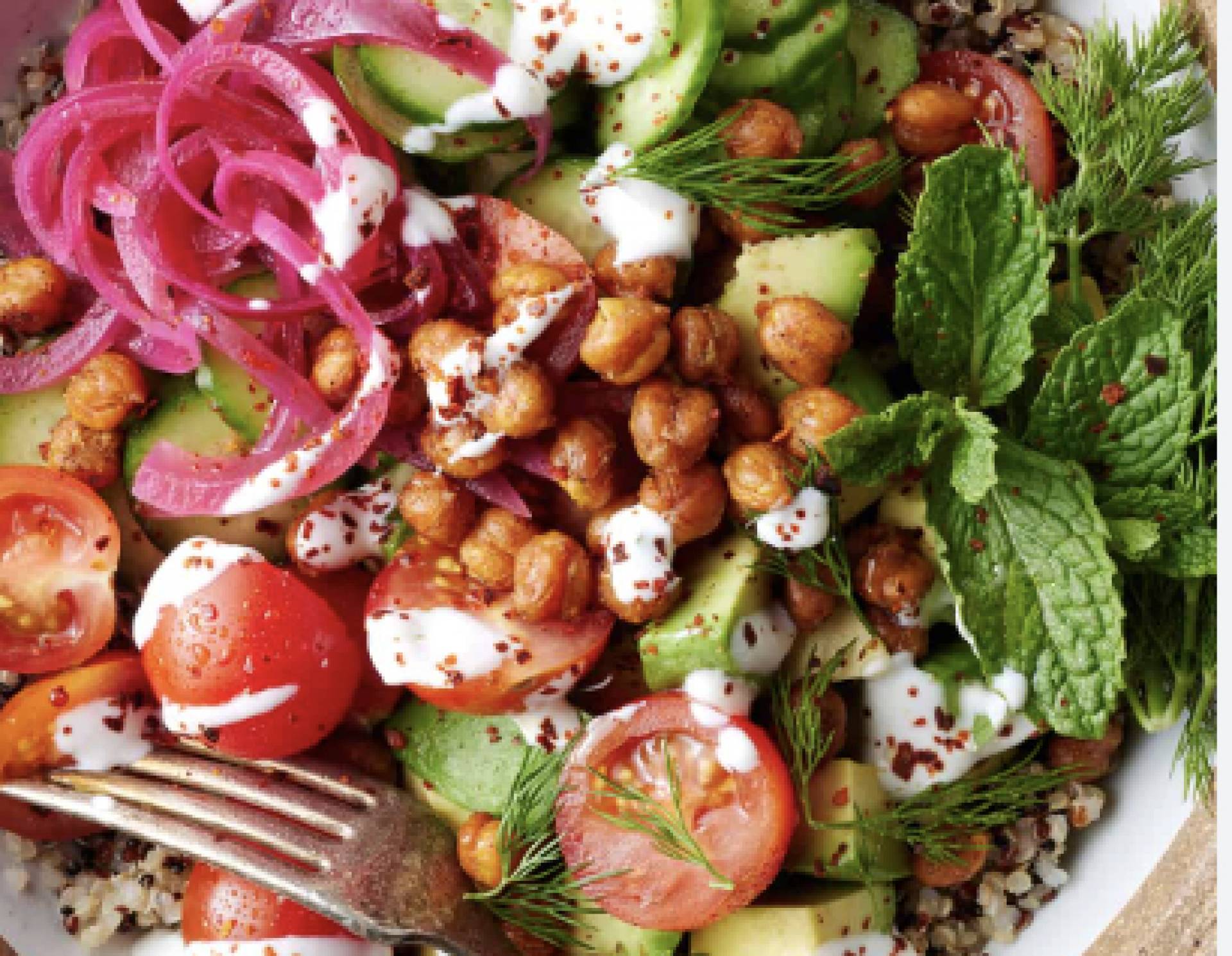Mediterranean Chickpea Bowls with Feta (GF/V)
