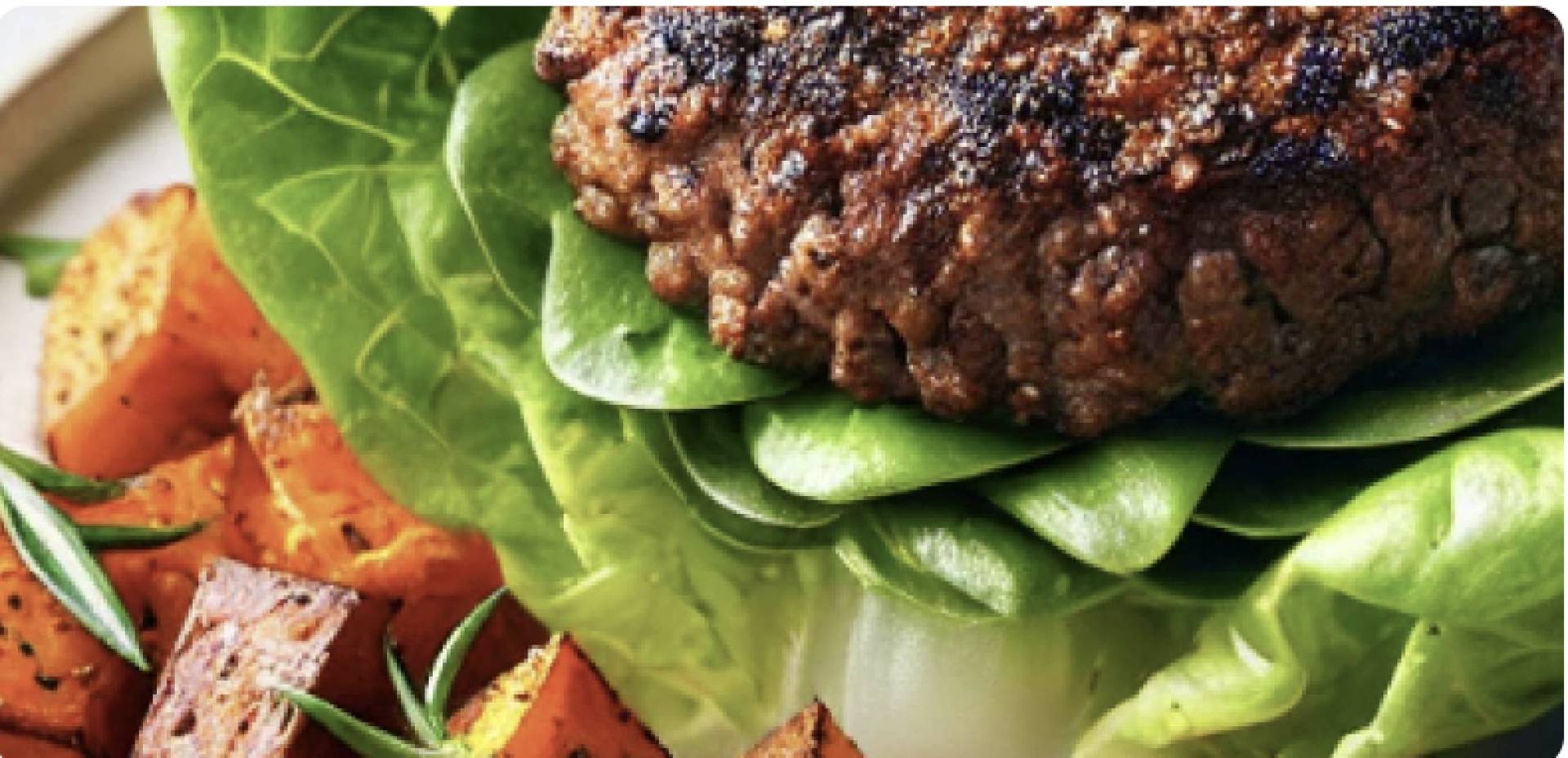 Grass Fed Basil Beef Burgers with Yellow Potatoes and Tomato Salad (GF/DF)